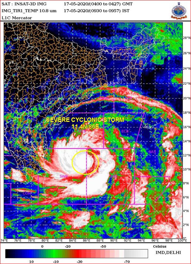 Weather Update:  Cyclonic Storm AmphanCyclone 